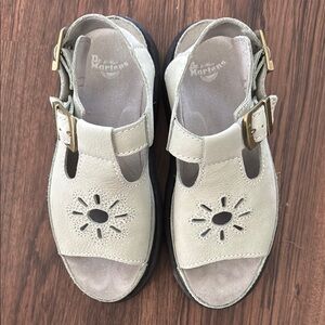 Dr. Martens Sage Green Dunnet Flower Sandals